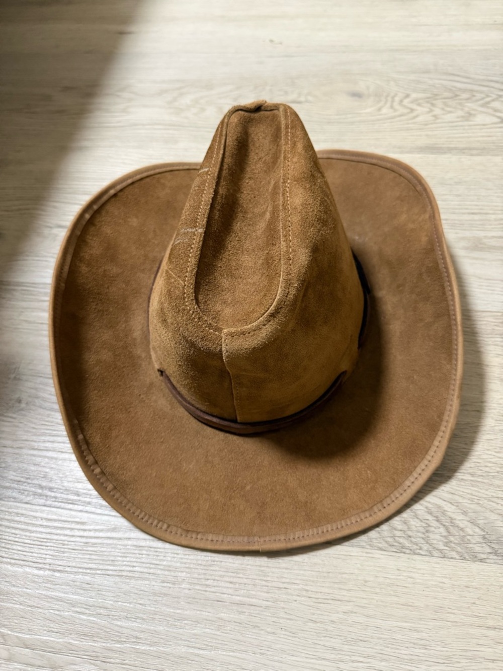 Winfield Cover Co San Francisco Brown Suede/Leather Cowboy Hat #36 M - Picture 2 of 8